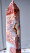 Load image into Gallery viewer, Pink &amp; Blue Flower Agate Tower - 535g #65
