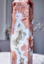 Load image into Gallery viewer, Pink &amp; Blue Flower Agate Tower - 330g #66
