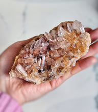 Load image into Gallery viewer, Golden &amp; Red Chrysanthemum Quartz Cluster - small 258g #340
