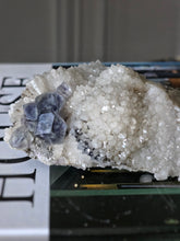 Load image into Gallery viewer, Blue Fluorite Cubes on White Quartz - 372g #40
