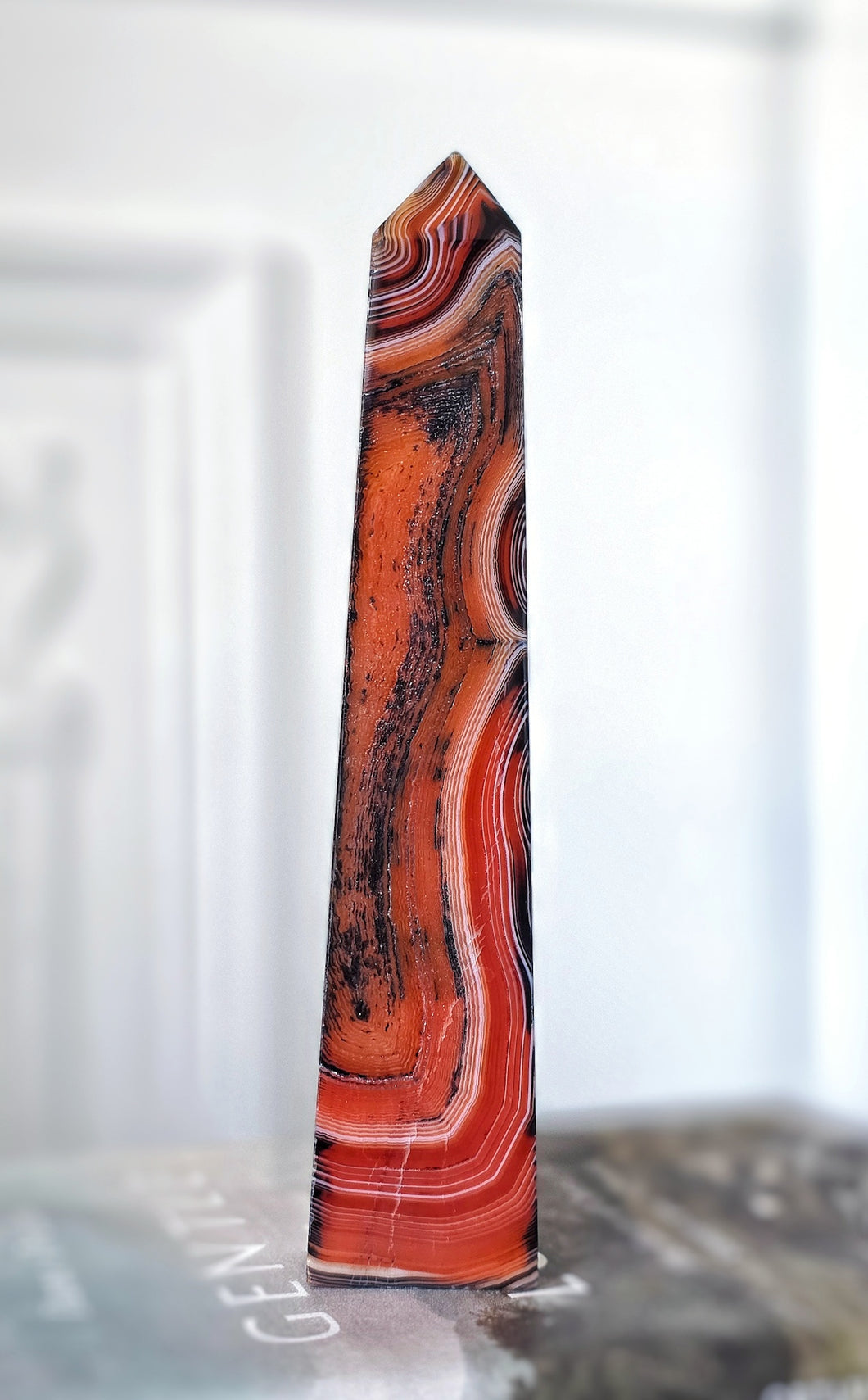 50% OFF | Red & Black Agate Tower - 303g #74 (chipped)