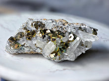 將圖片載入圖庫檢視器 Golden Pyrite in Clear Quartz Cluster - 447g #99
