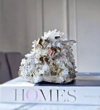 Load image into Gallery viewer, Golden Pyrite in Clear Quartz Cluster - 1.14kg #102
