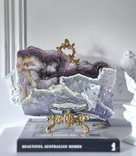 將圖片載入圖庫檢視器 Large Snowflake Fluorite x Pyrite Slab - Thick 3.42kg #111
