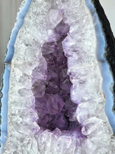 將圖片載入圖庫檢視器 Amethyst x Blue Agate Cave / Geode - 8.92kg #100
