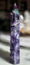 Cargar imagen en el visor de la galería, Rainbow Fluorite Tower - Half Raw Half Polished - 889g #288
