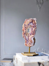 이미지를 갤러리 뷰어에 로드 , High Grade Pink Amethyst Slab on Gold Stand - 1.43kg #120
