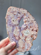 이미지를 갤러리 뷰어에 로드 , Pink Amethyst Slab on Black Stand - 622g #122
