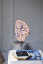 이미지를 갤러리 뷰어에 로드 , Pink Amethyst Slab on Black Stand - 622g #122
