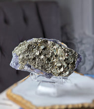 Load image into Gallery viewer, Pyrite on Fluorite Cluster - 298g #126
