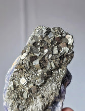Load image into Gallery viewer, Pyrite on Fluorite Cluster - 298g #126
