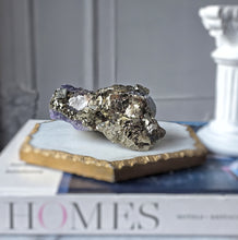 Load image into Gallery viewer, Pyrite on Fluorite Cluster - 336g #127
