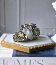 Load image into Gallery viewer, Pyrite on Fluorite Cluster - 336g #127
