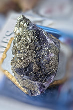 이미지를 갤러리 뷰어에 로드 , Pyrite on Fluorite Cluster - 1.15kg #128
