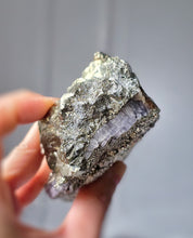 將圖片載入圖庫檢視器 Pyrite on Fluorite Cluster - 880g #132
