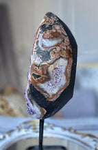 Load image into Gallery viewer, Amethyst x Tiger Jasper Geode / Cave on Stand - 2.26kg #134
