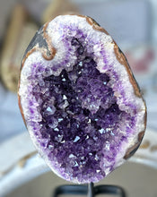 Load image into Gallery viewer, Amethyst x Tiger Jasper Geode / Cave on Stand - 2.26kg #134
