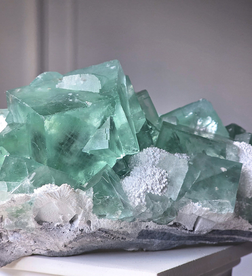 Green Fluorite Mineral Cluster / Specimen - 635g #135