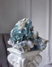 Load image into Gallery viewer, Blue Fluorite Mineral Cluster / Specimen - 836g #136
