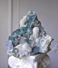 Load image into Gallery viewer, Blue Fluorite Mineral Cluster / Specimen - 836g #136
