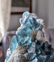 Load image into Gallery viewer, Blue Fluorite Mineral Cluster / Specimen - 836g #136
