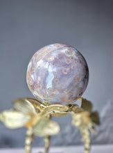 Load image into Gallery viewer, Druzy Purple Flower Agate Sphere - 338g #403
