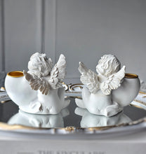 將圖片載入圖庫檢視器 Pair of Angel Candle Holders / Bookend - Home Decoration - White
