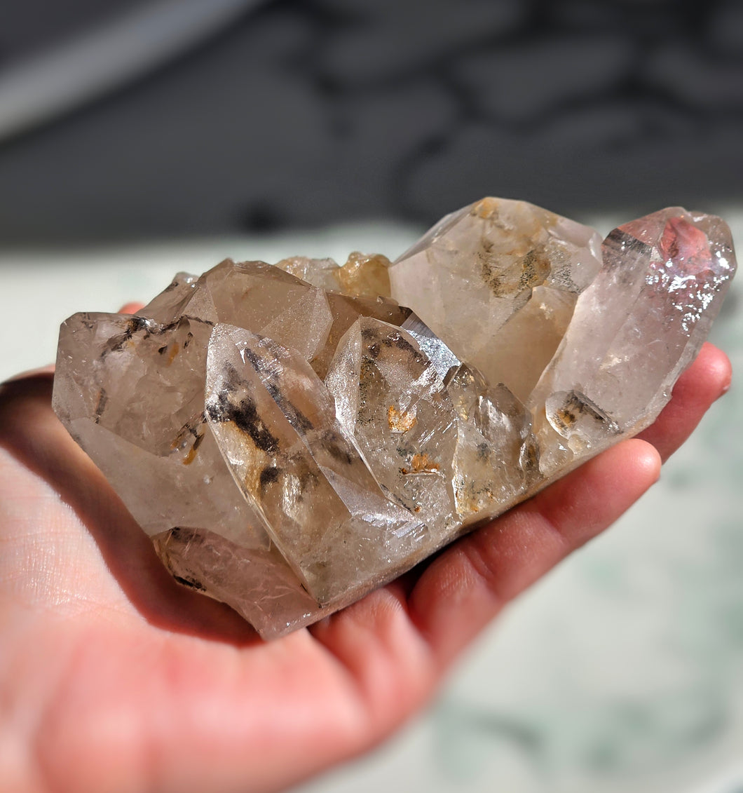 10% OFF | Golden Smoky Himalayan Quartz Cluster - 369g #413