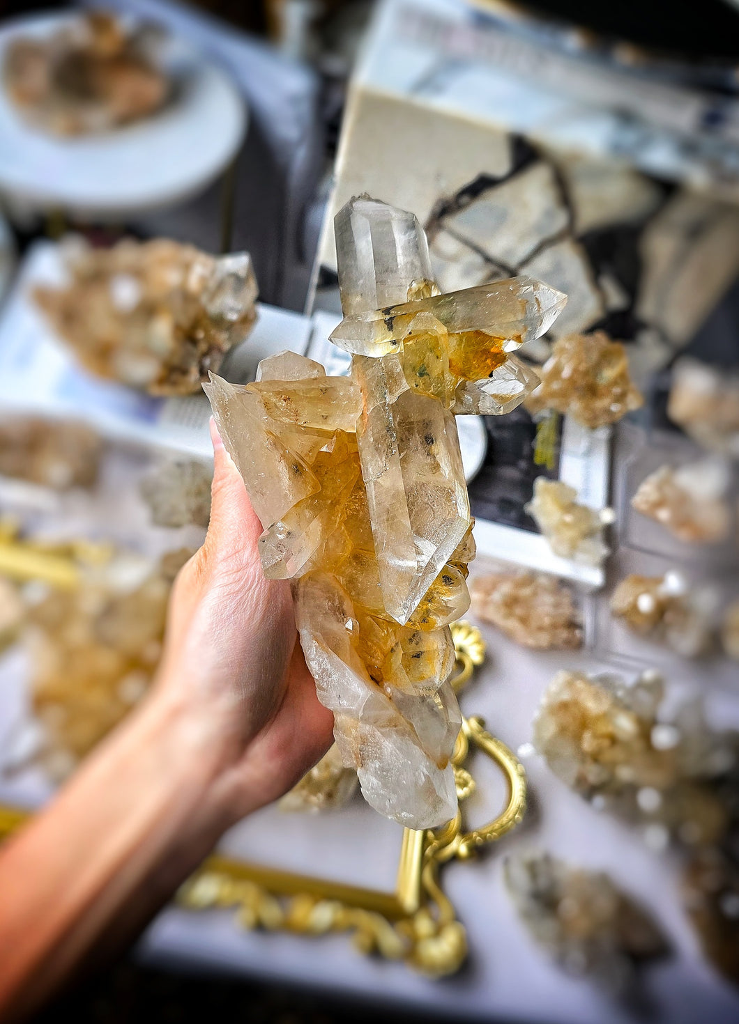 | RARE | High Grade Golden Himalayan Quartz Cluster -758g #431