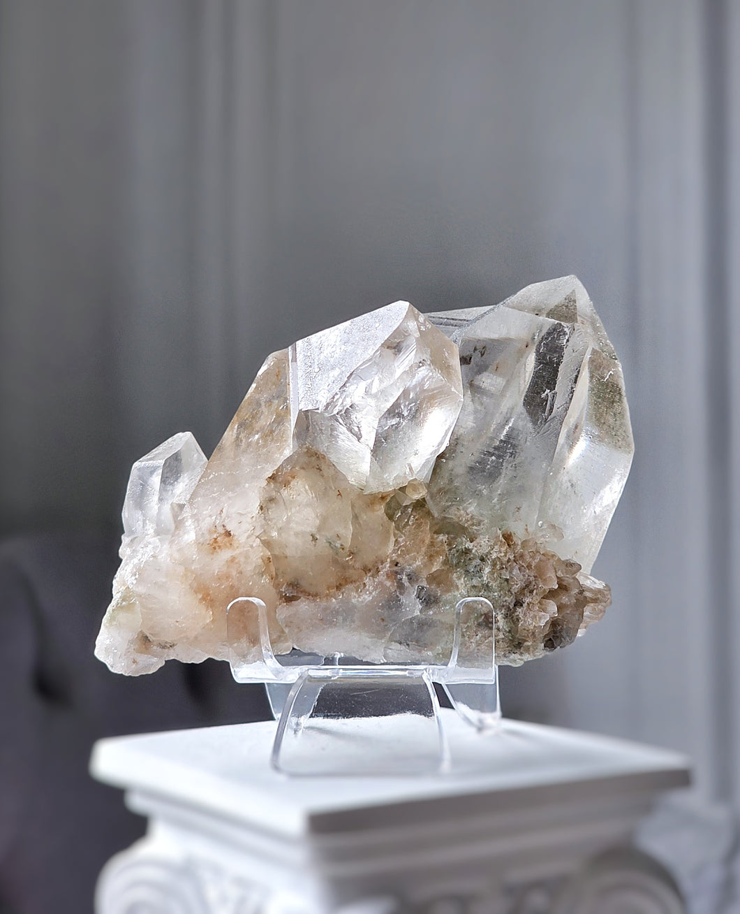 Phantom Himalayan Quartz Cluster on Stand - 288g #435