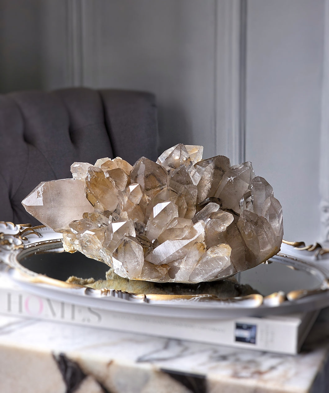 Large Smoky Himalayan Quartz Cluster - 2.82kg #437