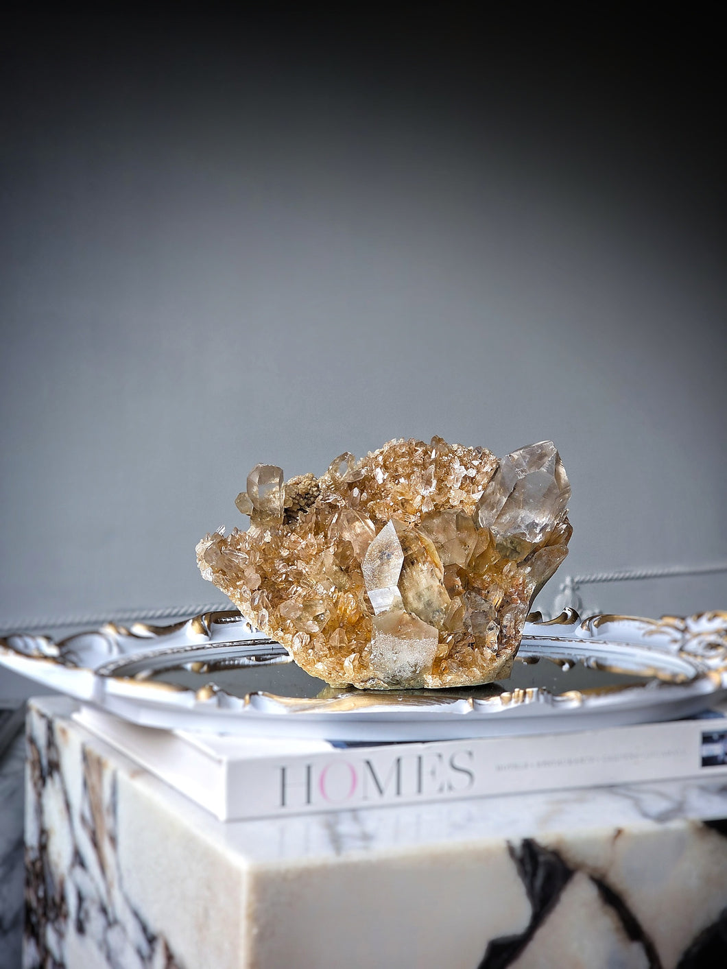 | RARE | Golden Smoky Himalayan Quartz Cluster - 1.25kg #439
