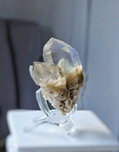 Load image into Gallery viewer, Green Phantom Himalayan Quartz on Stand- mini 76g #450
