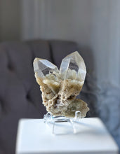 Load image into Gallery viewer, Green Phantom Himalayan Quartz on Stand- mini 76g #450
