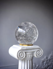 Load image into Gallery viewer, Clear Quartz Sphere x Green Chlorite Inclusion - 169g #142
