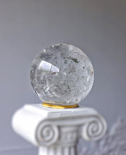 Load image into Gallery viewer, Clear Quartz Sphere x Green Chlorite Inclusion - 169g #142
