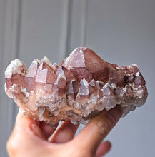 Load image into Gallery viewer, Red Phantom Quartz Cluster / Double Terminated on Silver Stand - 646g #403
