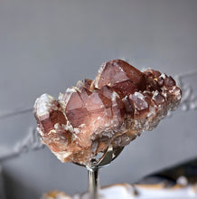 Load image into Gallery viewer, Red Phantom Quartz Cluster / Double Terminated on Silver Stand - 646g #403
