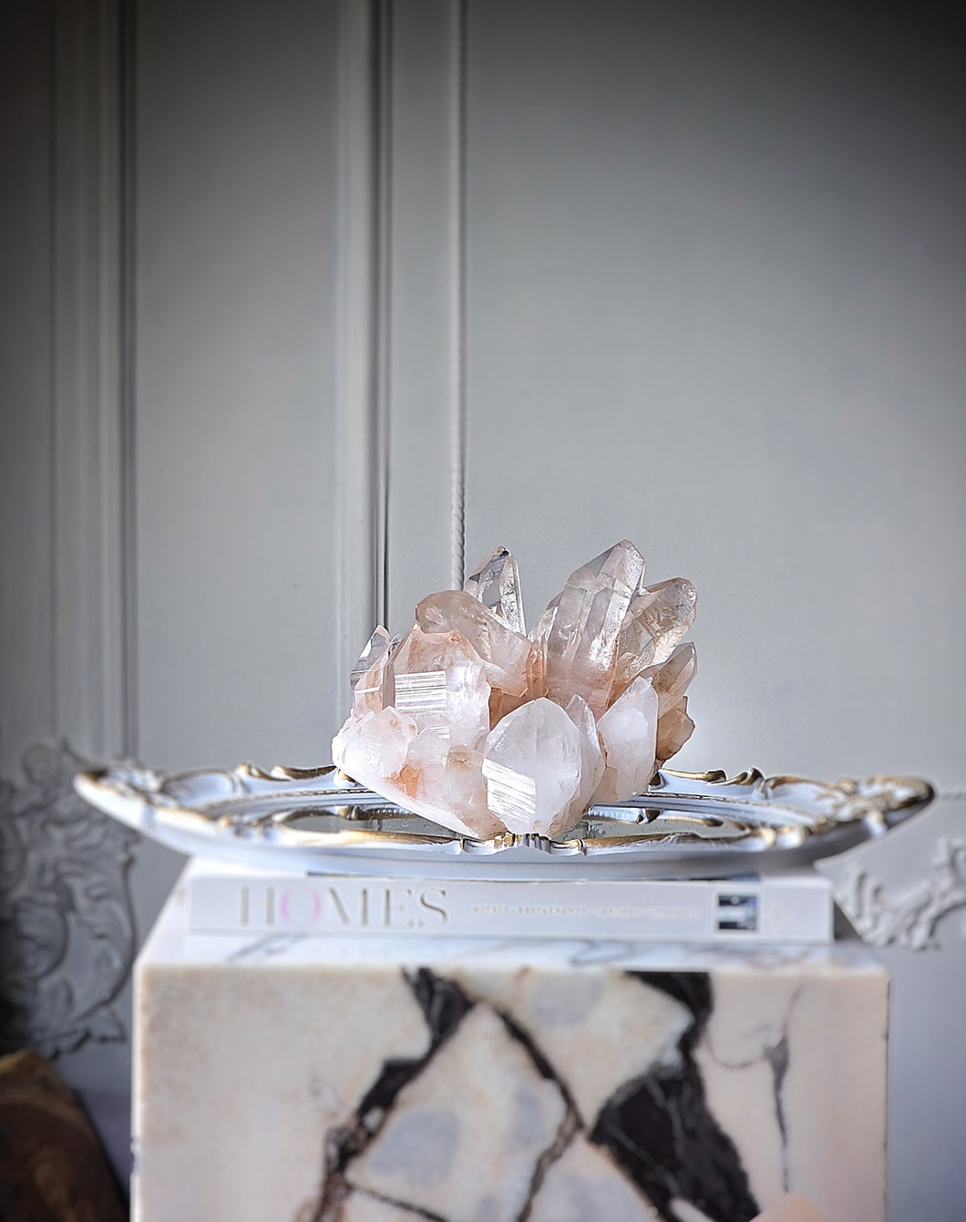 High Grade Peach Himalayan Quartz Cluster - 2.2kg #473