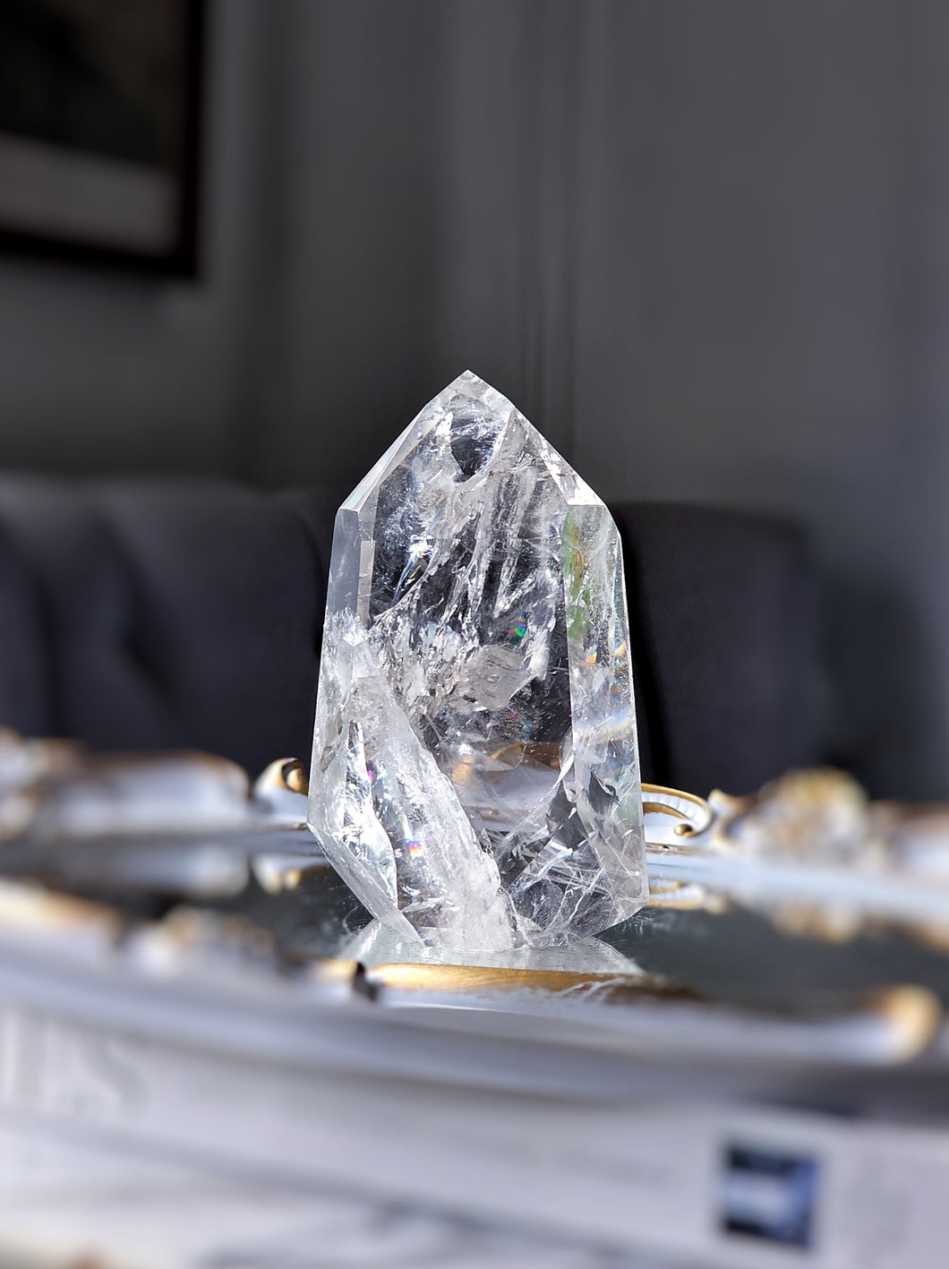 High Grade Clear Quartz Tower - 440g #336