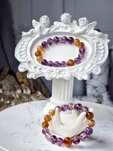 將圖片載入圖庫檢視器 Lodolite Amethyst x Citrine Quartz Bracelet - 11mm
