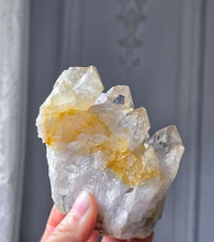 Load image into Gallery viewer, Golden Healer Quartz Cluster on Stand - 369g #107
