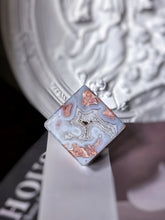 將圖片載入圖庫檢視器 Druzy Pink &amp; Blue Agate Cube - 161g #403
