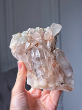Cargar imagen en el visor de la galería, Double Terminated Himalayan Quartz Cluster x Green Chlorite &amp; Red Hematite Inclusion - 628g #500
