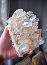 Load image into Gallery viewer, High Grade Himalayan Quartz Cluster on Clear Stand - 915g #519
