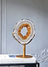 Load image into Gallery viewer, Citrine Quartz Portal / Ring on Gold Stand - 1.98kg #533
