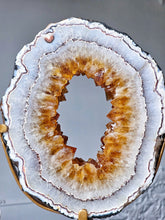 Load image into Gallery viewer, Citrine Quartz Portal / Ring on Gold Stand - 2.11kg #532
