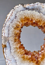 이미지를 갤러리 뷰어에 로드 , Large Citrine Quartz Portal / Ring on Gold Stand - 2.87kg #535
