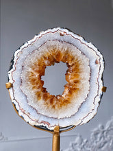 Load image into Gallery viewer, Citrine Quartz Portal / Ring on Gold Stand - 1.75kg #536
