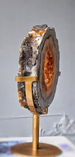 Load image into Gallery viewer, Citrine Quartz Portal / Ring on Gold Stand - 1.75kg #536
